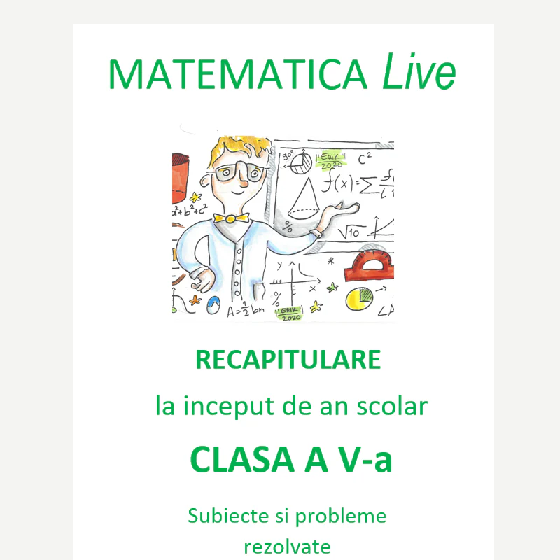 P0105 - Matematica Live - Recapitulare inițială pentru clasa a V-a