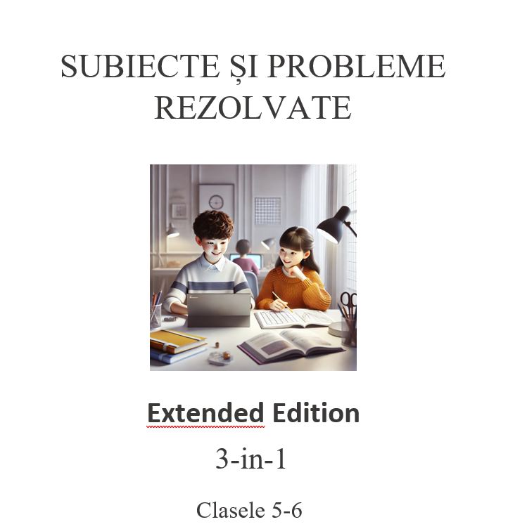 P0004 Subiecte si probleme rezolvate pentru clasele 5-6 – Extended Edition – 3 in 1