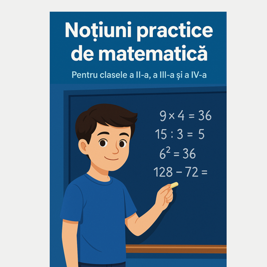 A0001  Noțiuni  practice de matematică pentru clasele a II-a, a III-a si a IV-a